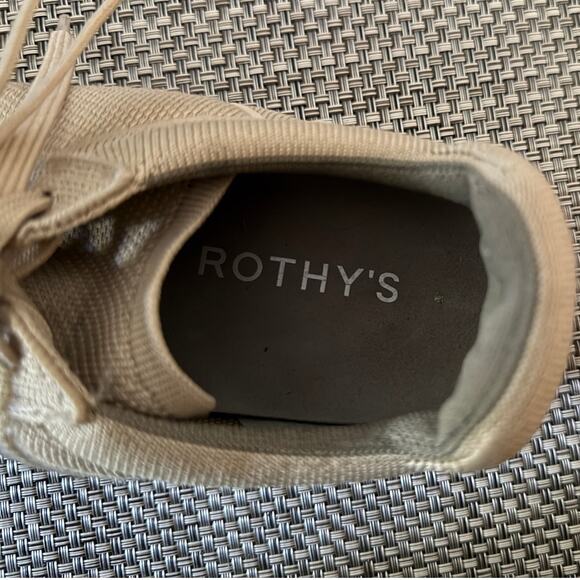 ROTHY'S **RETIRED COLOR** Men's RS01 Washable Sneaker EU43/US10 Tan/Beige Preppy - Picture 5 of 7